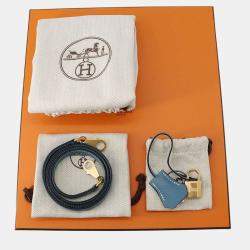  Hermes New Blue Jean Togo Leather Retourne Kelly 25 Top Handle Bag