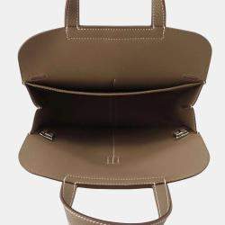 مملوكة مسبقًا Hermes Etoupe Taurillon Clemence Halzan 25 Shoulder Bag