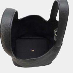 Hermes Black Taurillon Clemence Picotin Lock MM