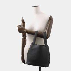 Hermes Black Taurillon Clemence Picotin Lock MM