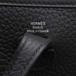 Hermes Black Taurillon Clemence TPM Evelyne 16 Shoulder Bag