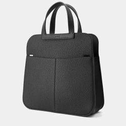 Hermes Black Taurillon Clemence Leather 25 Halzan Shoulder Bag 