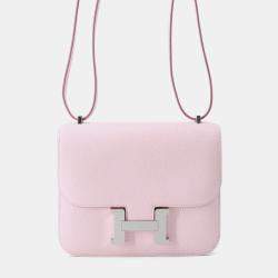 Hermes Mauve Pail Chevre Myzore Goatskin Constance Miroir Mini Bag
