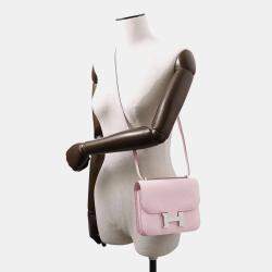 Hermes Mauve Pail Chevre Myzore Goatskin Constance Miroir Mini Bag