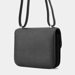 Hermes Black Epsom Constance III Miroir Mini Shoulder Bag