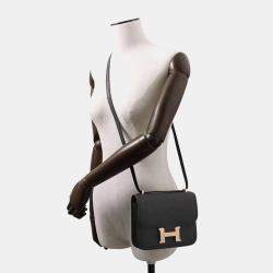 Hermes Black Epsom Constance III Miroir Mini Shoulder Bag