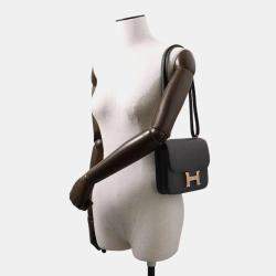 Hermes Black Epsom Constance III Miroir Mini Shoulder Bag