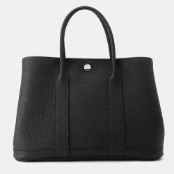 Hermes Black Negonda Leather Garden Party TPM Tote Bag