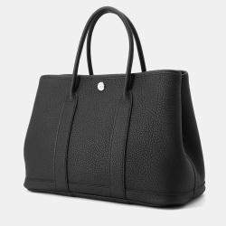 Hermes Black Negonda Leather Garden Party TPM Tote Bag