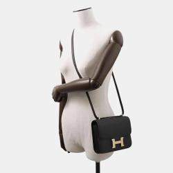 Hermes Black Epsom Leather Constance Mini Shoulder Bag