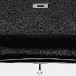 Hermes Noir Kelly Depeches 25 Pouch Bag