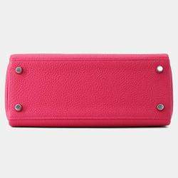 Hermes Kelly 25 Rose Mexico Togo Leather Top Handle Bag