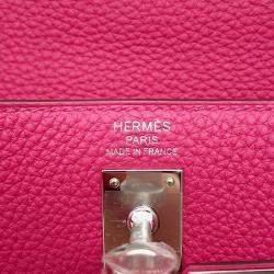 Hermes Kelly 25 Rose Mexico Togo Leather Top Handle Bag