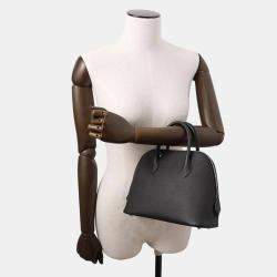 Hermes Bolide 1923 25 Black Epsom Leather Top Handle Bag