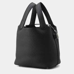 Hermès Black Taurillon Clemence Picotin Lock 18