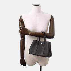 Hermes Neo Garden Black Negonda Leather Tote Bag