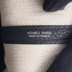 Hermes Neo Garden Black Negonda Leather Tote Bag