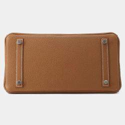 Hermes Birkin 30 Gold Togo Leather Top Handle Bag