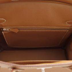 Hermes Birkin 30 Gold Togo Leather Top Handle Bag