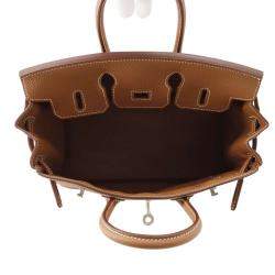 Hermes Birkin 25 Gold Togo Leather Top Handle Bag