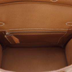 Hermes Birkin 25 Gold Togo Leather Top Handle Bag
