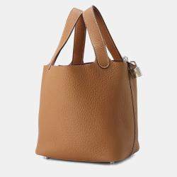 Hermès Gold Taurillon Clemence Picotin Lock 18