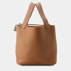 Hermès Gold Taurillon Clemence Picotin Lock 18
