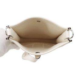 Hermes Evelyne Long TPM Nata Taurillon Clemence Leather Crossbody Bag