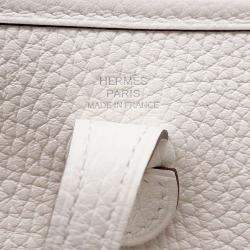 Hermes Evelyne Long TPM Nata Taurillon Clemence Leather Crossbody Bag