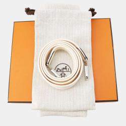 Hermes Evelyne Long TPM Nata Taurillon Clemence Leather Crossbody Bag