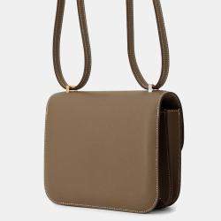 Hermès Etoupe Epsom Constance 3 Miroir Mini Shoulder Bag
