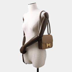 Hermès Etoupe Epsom Constance 3 Miroir Mini Shoulder Bag