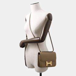 Hermès Etoupe Epsom Constance 3 Miroir Mini Shoulder Bag