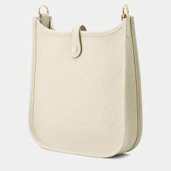 Hermes Evelyne Long TPM Beton Taurillon Clemence Leather Shoulder Bag