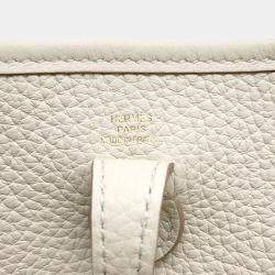 Hermes Evelyne Long TPM Beton Taurillon Clemence Leather Shoulder Bag