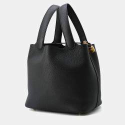 Hermès Black Taurillon Clemence Picotin Lock 22
