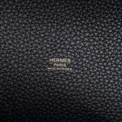 Hermès Black Taurillon Clemence Picotin Lock 22