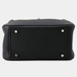 Hermes Lindy Mini Black Taurillon Clemence Leather Shoulder Bag