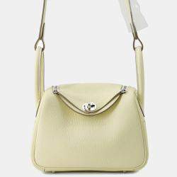  Hermes Jaune Milton Taurillon Clemence Mini Lindy Bag