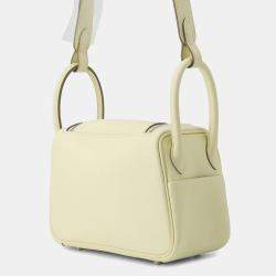  Hermes Jaune Milton Taurillon Clemence Mini Lindy Bag