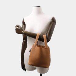 Hermes Picotin Lock 18 Gold Taurillon Clemence Leather Top Handle Bag