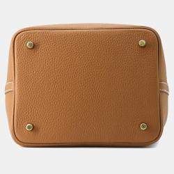Hermes Gold Taurillon Clemence Picotin Lock 22