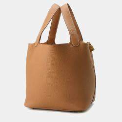 Hermes Gold Taurillon Clemence Picotin Lock 22
