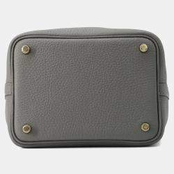 Hermes Gris Meyer Taurillon Clemence Picotin Lock Bag 18