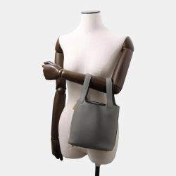Hermes Gris Meyer Taurillon Clemence Picotin Lock Bag 18
