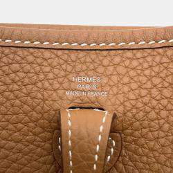 Hermes Gold Taurillon Clemence Evelyne Amazon Short TPM