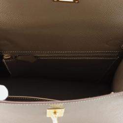 Hermes Tricolor Etoupe/Black/Ardoise Epsom Kelly Sellier Size 25