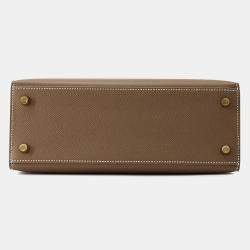Hermes Tricolor Etoupe/Black/Ardoise Epsom Kelly Sellier Size 25
