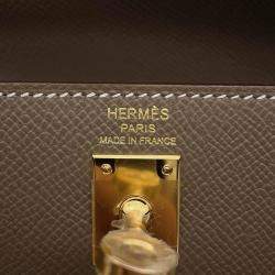 Hermes Tricolor Etoupe/Black/Ardoise Epsom Kelly Sellier Size 25