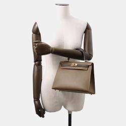 Hermes Tricolor Etoupe/Black/Ardoise Epsom Kelly Sellier Size 25